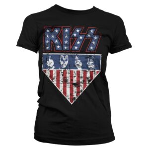 Kiss - Dam T-shirt - Stars & Stripes