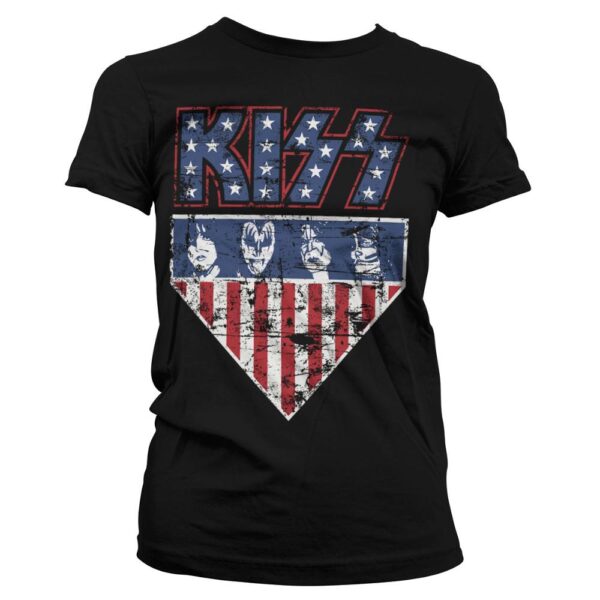 Kiss - Dam T-shirt - Stars & Stripes
